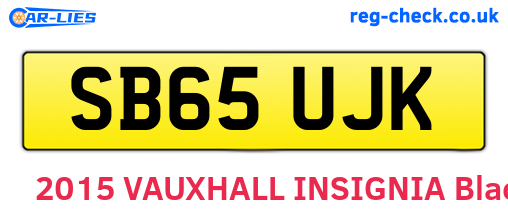 SB65UJK are the vehicle registration plates.