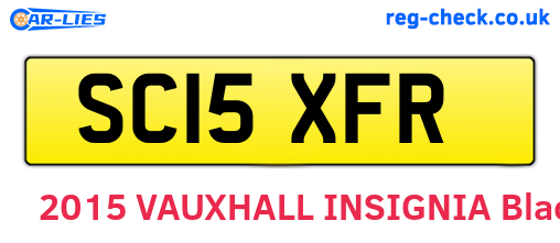 SC15XFR are the vehicle registration plates.