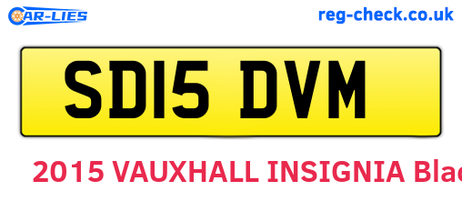 SD15DVM are the vehicle registration plates.
