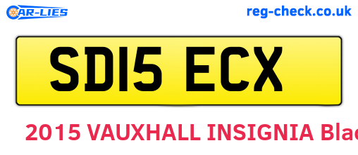 SD15ECX are the vehicle registration plates.