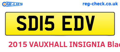 SD15EDV are the vehicle registration plates.