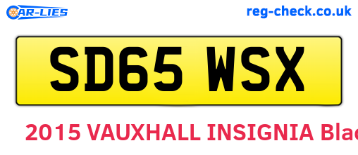 SD65WSX are the vehicle registration plates.