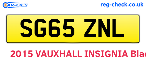 SG65ZNL are the vehicle registration plates.