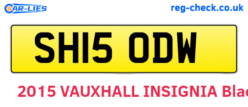 SH15ODW are the vehicle registration plates.