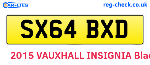SX64BXD are the vehicle registration plates.