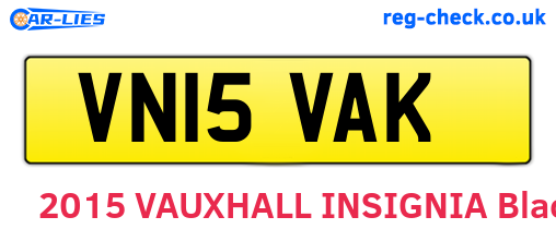 VN15VAK are the vehicle registration plates.