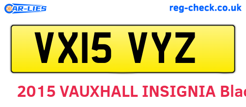 VX15VYZ are the vehicle registration plates.