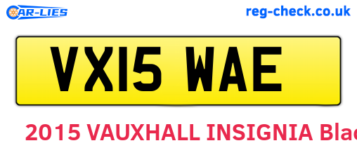 VX15WAE are the vehicle registration plates.