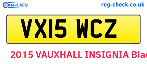 VX15WCZ are the vehicle registration plates.
