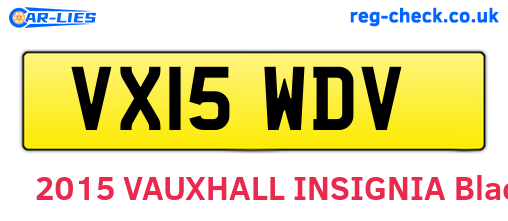 VX15WDV are the vehicle registration plates.