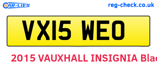 VX15WEO are the vehicle registration plates.