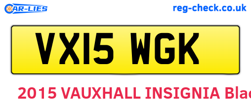 VX15WGK are the vehicle registration plates.