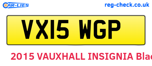 VX15WGP are the vehicle registration plates.