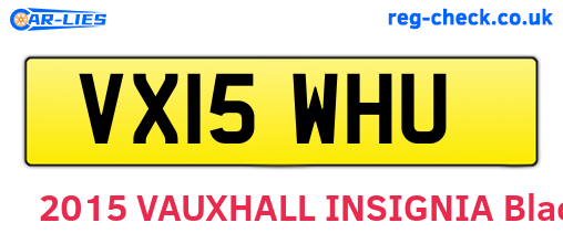 VX15WHU are the vehicle registration plates.