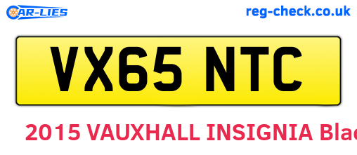VX65NTC are the vehicle registration plates.