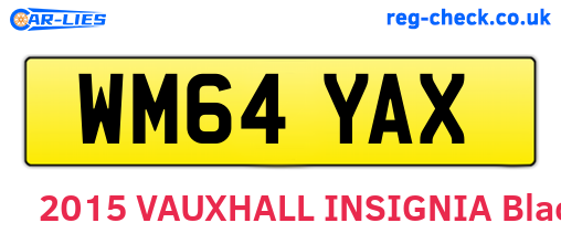 WM64YAX are the vehicle registration plates.