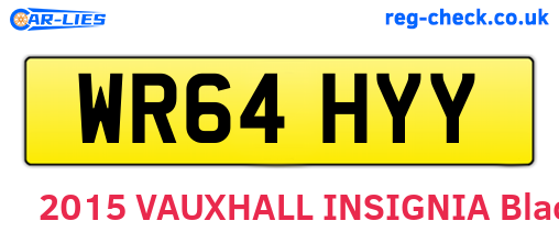 WR64HYY are the vehicle registration plates.