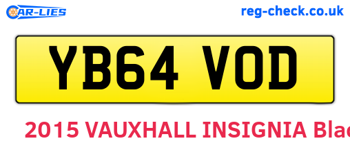 YB64VOD are the vehicle registration plates.