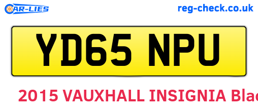 YD65NPU are the vehicle registration plates.