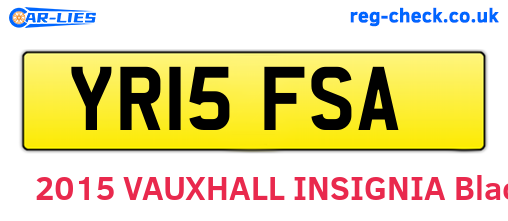 YR15FSA are the vehicle registration plates.