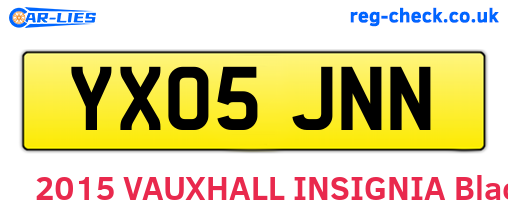 YX05JNN are the vehicle registration plates.