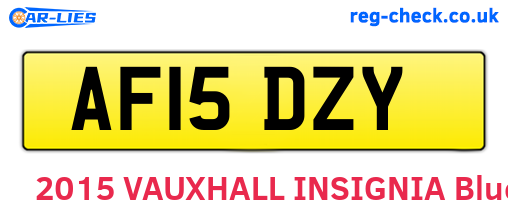 AF15DZY are the vehicle registration plates.