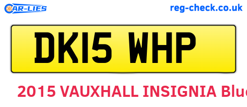 DK15WHP are the vehicle registration plates.