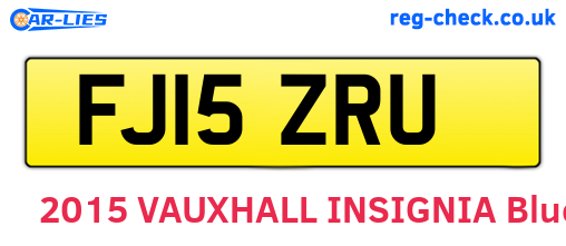 FJ15ZRU are the vehicle registration plates.