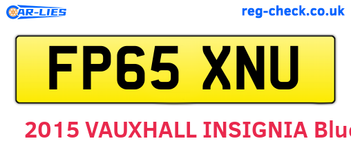 FP65XNU are the vehicle registration plates.