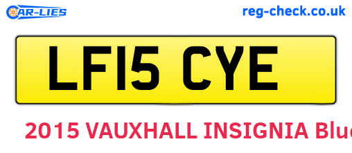 LF15CYE are the vehicle registration plates.