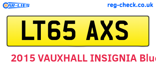 LT65AXS are the vehicle registration plates.