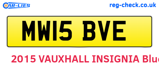 MW15BVE are the vehicle registration plates.