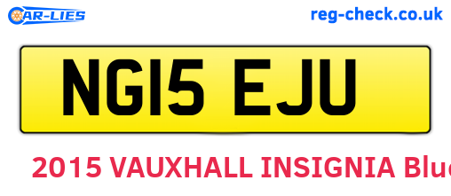 NG15EJU are the vehicle registration plates.