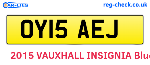 OY15AEJ are the vehicle registration plates.