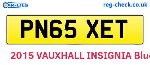 PN65XET are the vehicle registration plates.