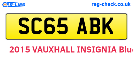 SC65ABK are the vehicle registration plates.