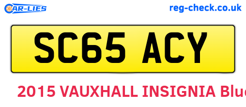 SC65ACY are the vehicle registration plates.
