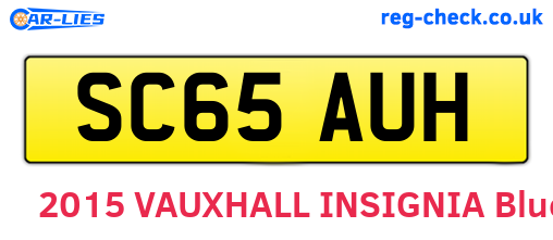 SC65AUH are the vehicle registration plates.