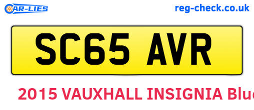 SC65AVR are the vehicle registration plates.