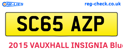SC65AZP are the vehicle registration plates.
