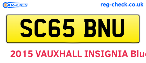 SC65BNU are the vehicle registration plates.
