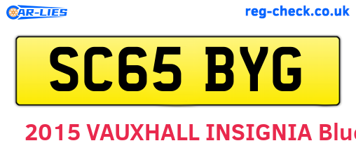 SC65BYG are the vehicle registration plates.