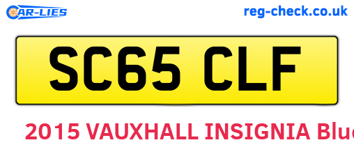 SC65CLF are the vehicle registration plates.