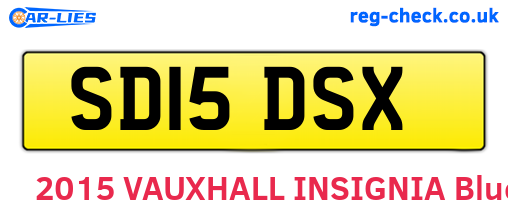 SD15DSX are the vehicle registration plates.