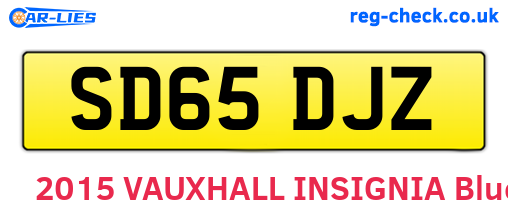 SD65DJZ are the vehicle registration plates.