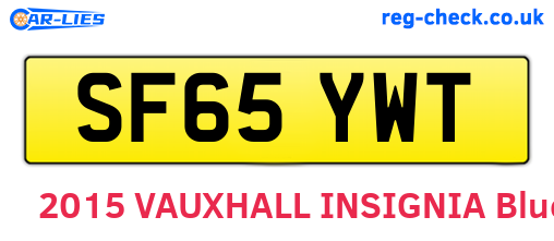 SF65YWT are the vehicle registration plates.