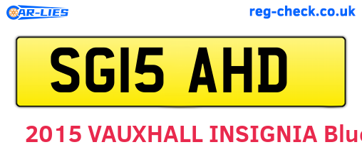 SG15AHD are the vehicle registration plates.