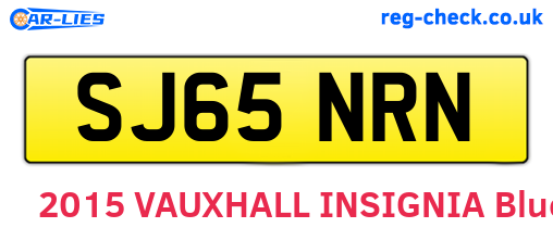 SJ65NRN are the vehicle registration plates.