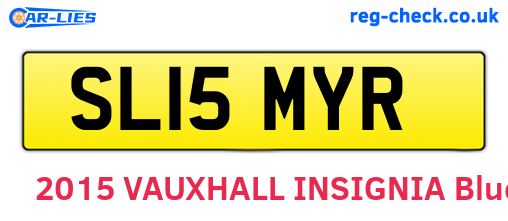 SL15MYR are the vehicle registration plates.