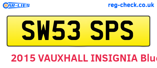 SW53SPS are the vehicle registration plates.
